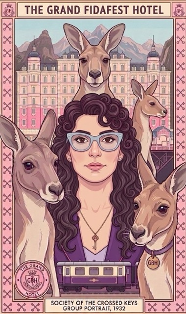 Fidafest poster artwork for The Grand Fidafest Hotel